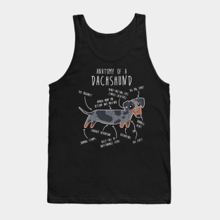 Blue Dapple Dachshund Dog Anatomy Tank Top